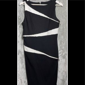 Adrienne Vittadini black and white dress with 3 working zipper dress see picture